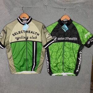 BlackBottoms Cycling Jersey Men's 2XL XXL Green Club Cut NWT Lot‎ of 2 Jerseys